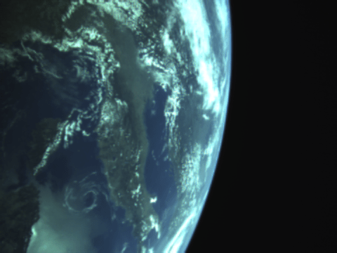 CubeSat camera image of Italy, Corsica and Sardinia taken by the KissCAMs on RoseyCubesat-1.