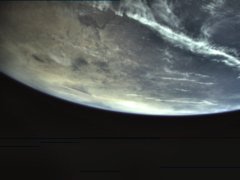 CubeSat camera image of the Sahara taken by the KissCAMs on RoseyCubesat-1.