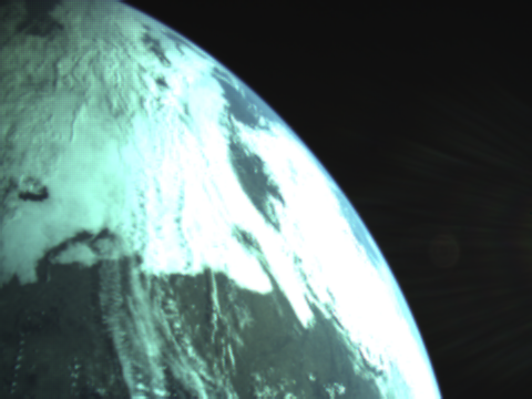 CubeSat camera image taken over USA by the KissCAMs on RoseyCubesat-1.