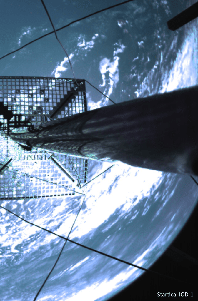 KissCAM V2 imaging Startical IOD-1's deployed antenna.
